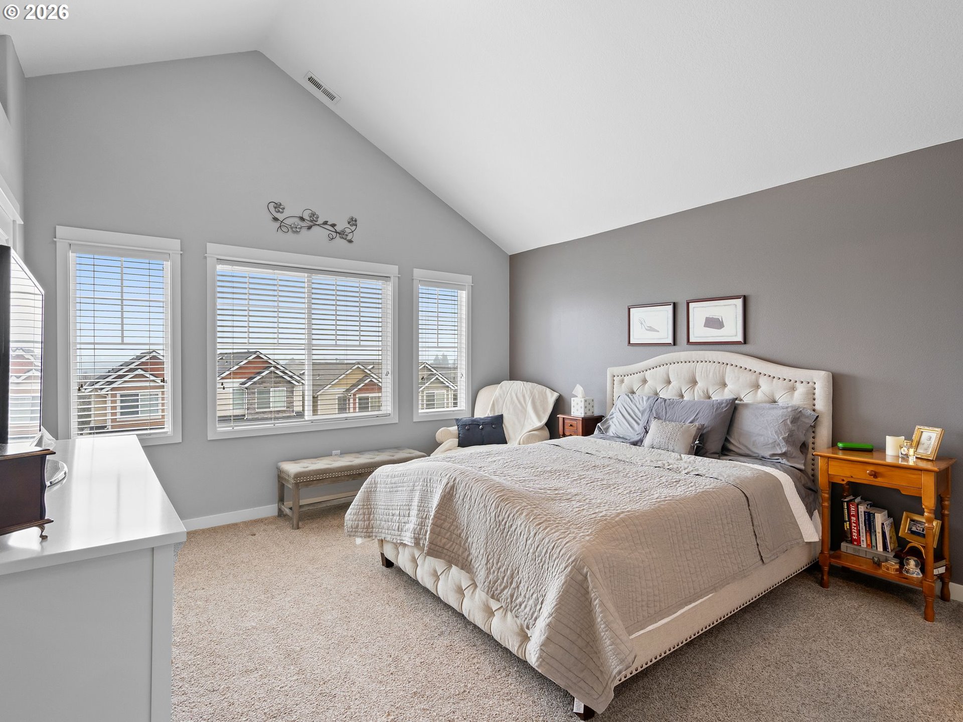 2513 Northwest 3rd Terrace Gresham, OR 97030 - Photo 25 of 38 a large bedroom with a large bed and a large window