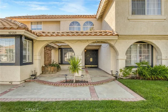 a front view of a house