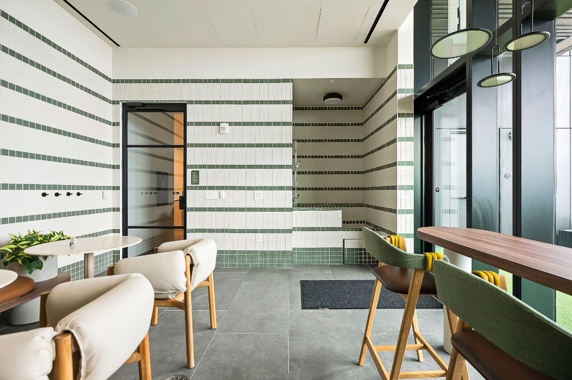 610 Davis Street, Unit 2812 Austin, TX 78701 - Photo 28 of 32 a balcony with furniture and a potted plant