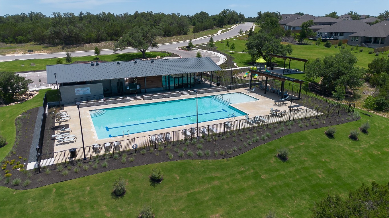 1821 Plum Tree Way Georgetown, TX 78628 - Photo 26 of 35 an aerial view of a house with a garden