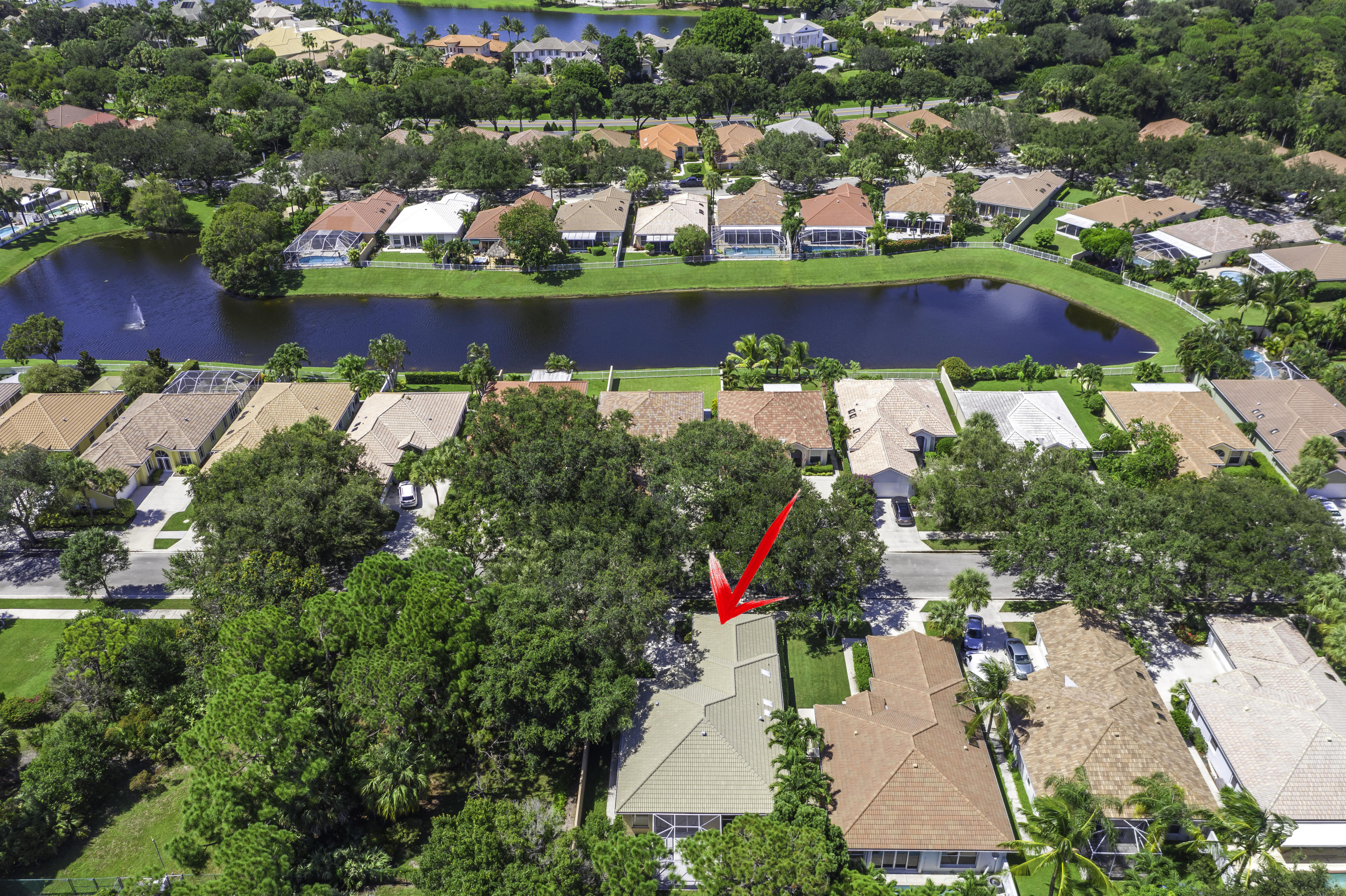 168 South Hampton Drive Jupiter, FL 33458 - Photo 16 of 21 an aerial view of a houses with outdoor space and lake view