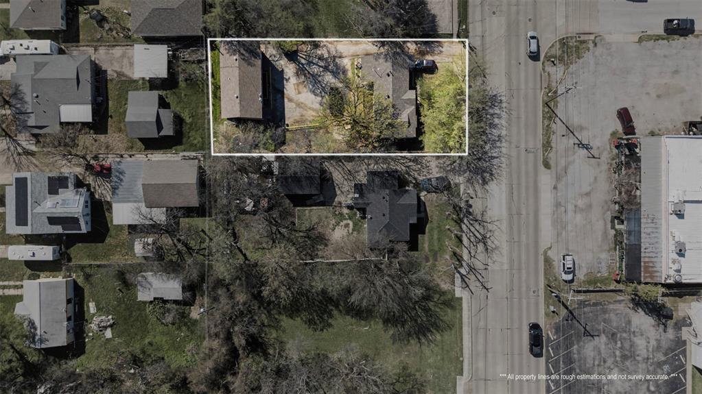 a bird view of a house