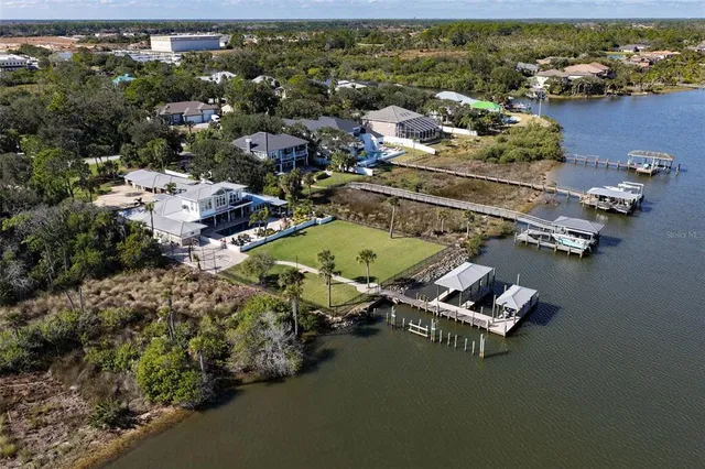 front view of a house with a patio