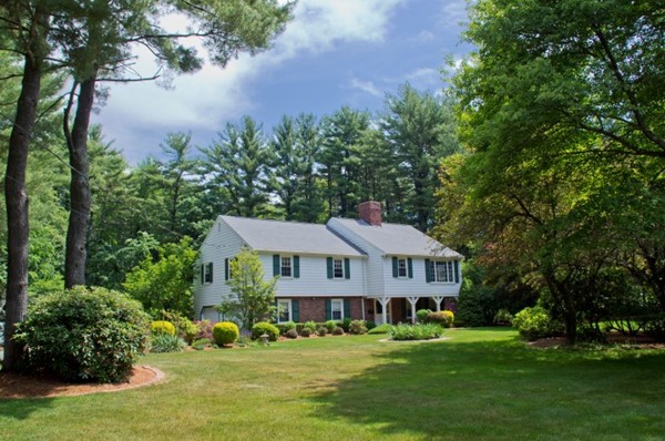 18 Chatham Way Lynnfield, MA 01940 - Photo 1 of 28 a aerial view of a house with a yard table and chairs