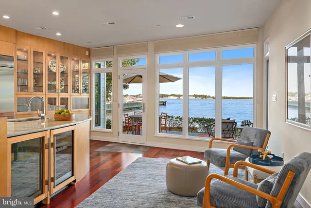a view of a hallway with washer and dryer