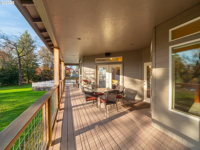 a view of swimming pool from a balcony