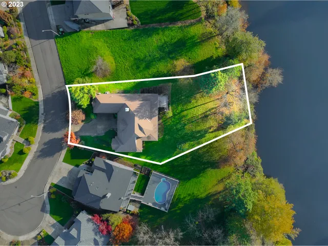 a view of lake from balcony