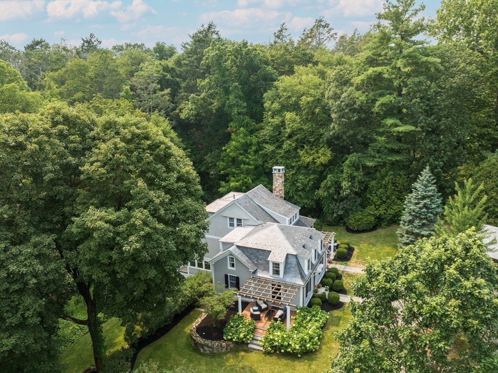 32 Intervale Road Weston, MA 02493 - Photo 42 of 42 an aerial view of a house with a yard
