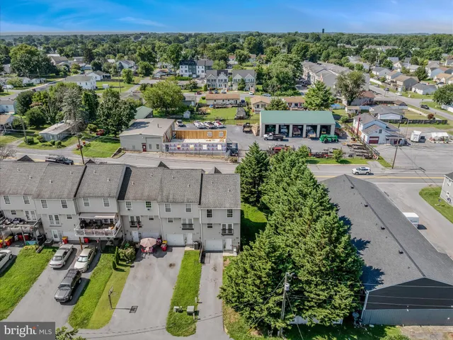 an aerial view of a city