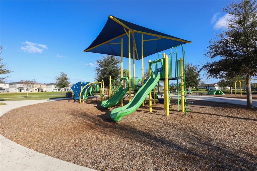9528 Lamine Way Parrish, FL 34219 - Photo 50 of 58 a view of a park with slide on wooden floor and a yard