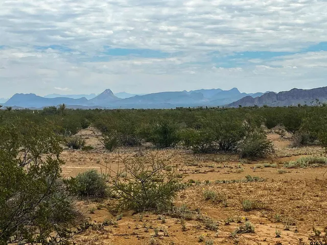 a view of an outdoor space with mountain view