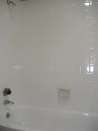 a close up of a bathtub