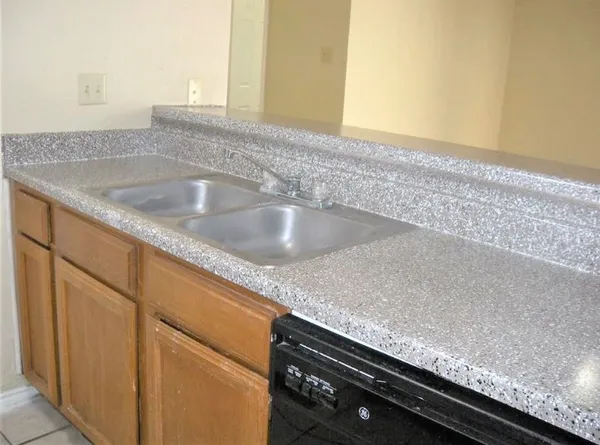 a close view of sink and tap