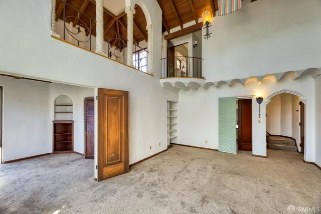a living room with furniture and a couch