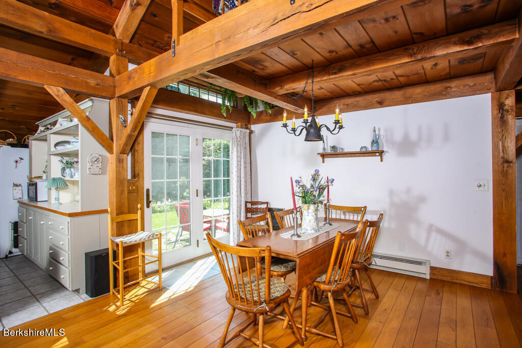 544 Tunnel Road Rowe, MA 01367 - Photo 17 of 32 a dining room with furniture and wooden floor