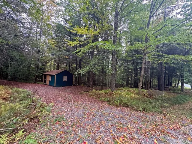 a view of a house with a yard and tree