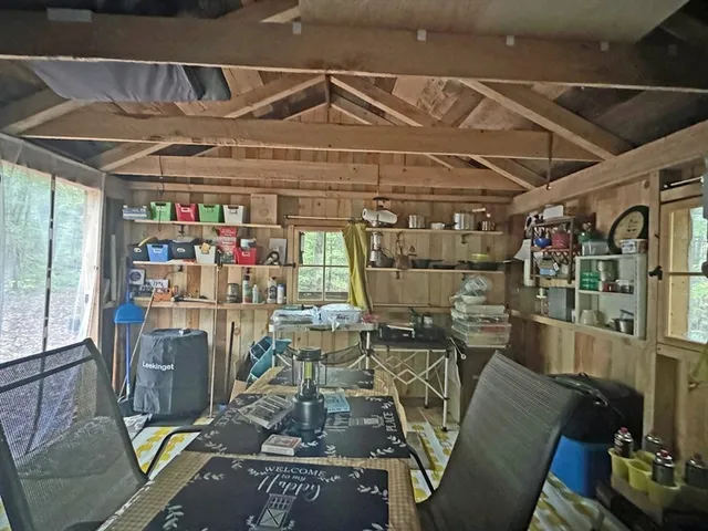 a view of a storage room