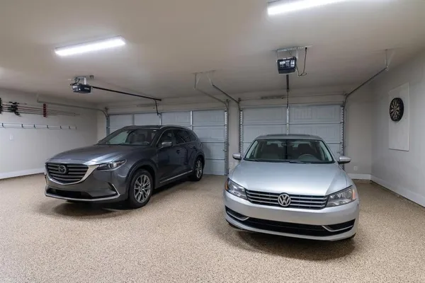 a car parked in garage