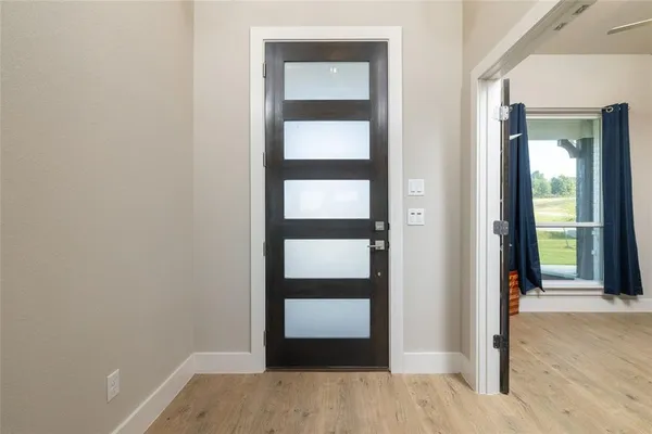 a view of front door