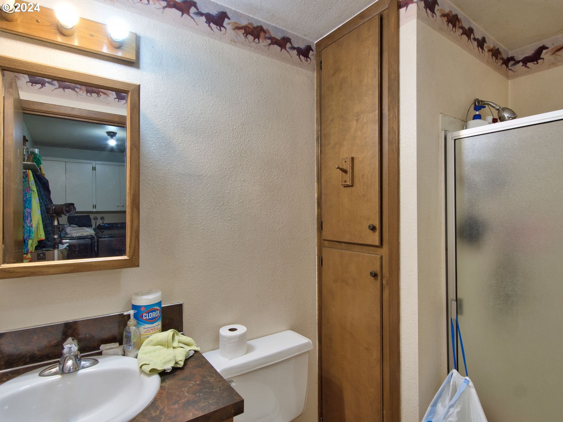 28250 Andy Riggs Road Grand Ronde, OR 97347 - Photo 36 of 48 a bathroom with a sink toilet and shower
