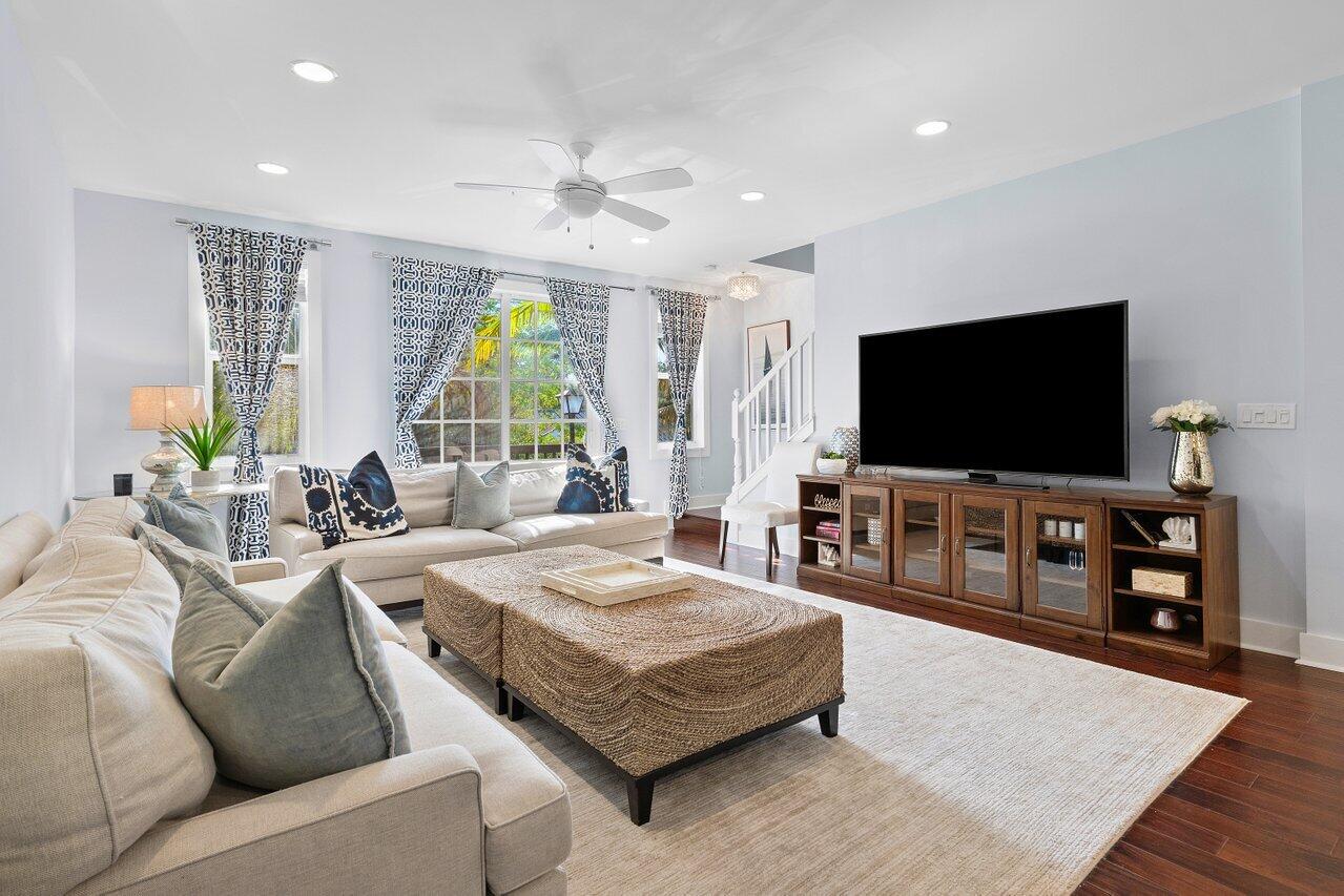 110 Southwest 1st Avenue Delray Beach, FL 33444 - Photo 15 of 48 living room w/stairs to 3rd flr.