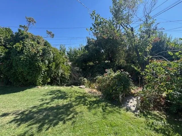 a view of a yard in front of the house