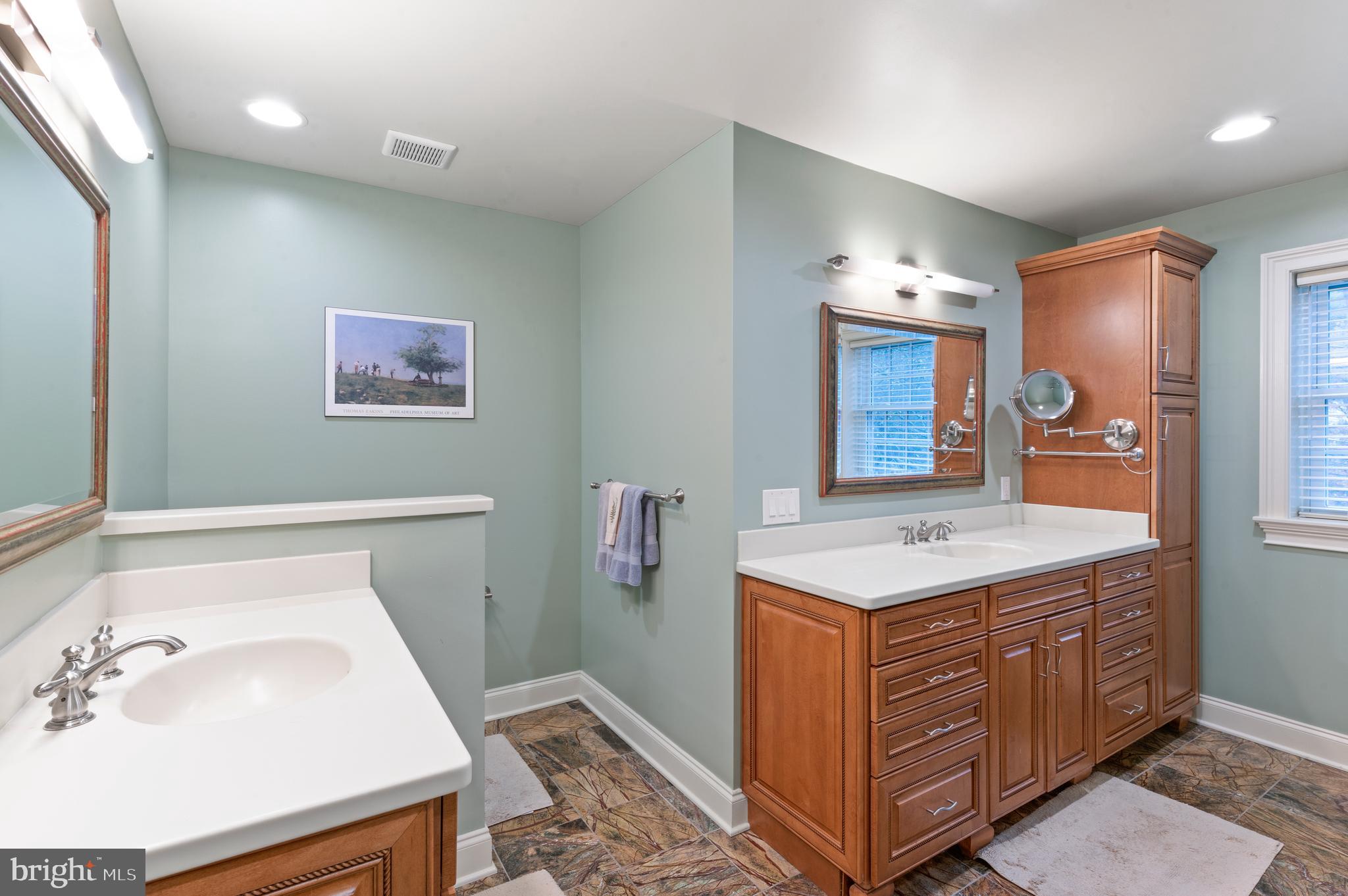850 Hollow Road Wayne, PA 19087 - Photo 18 of 37 a bathroom with a sink and a mirror