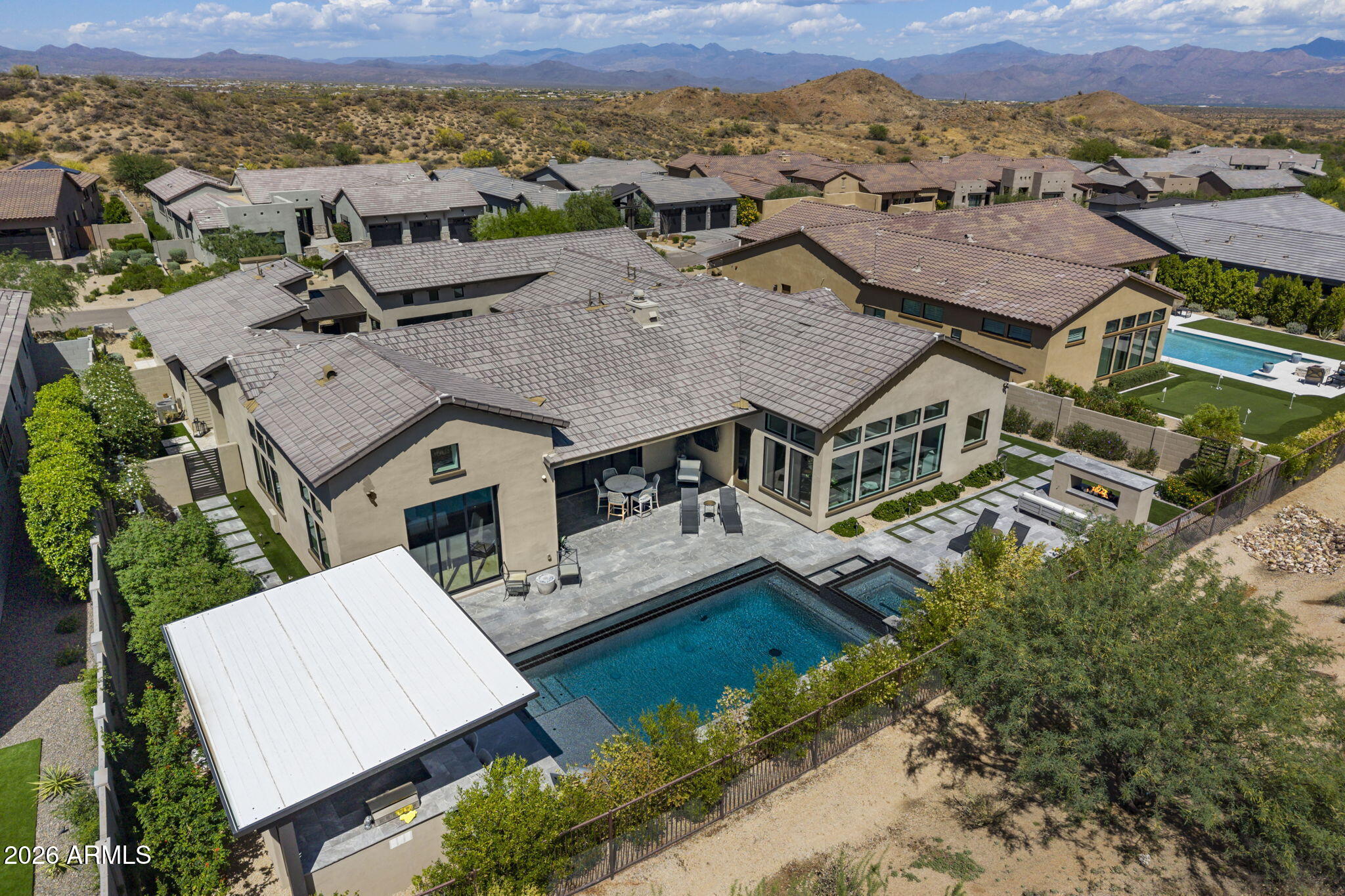 13267 East Ranch Gate Road Scottsdale, AZ 85255 - Photo 83 of 84 an aerial view of residential houses with outdoor space
