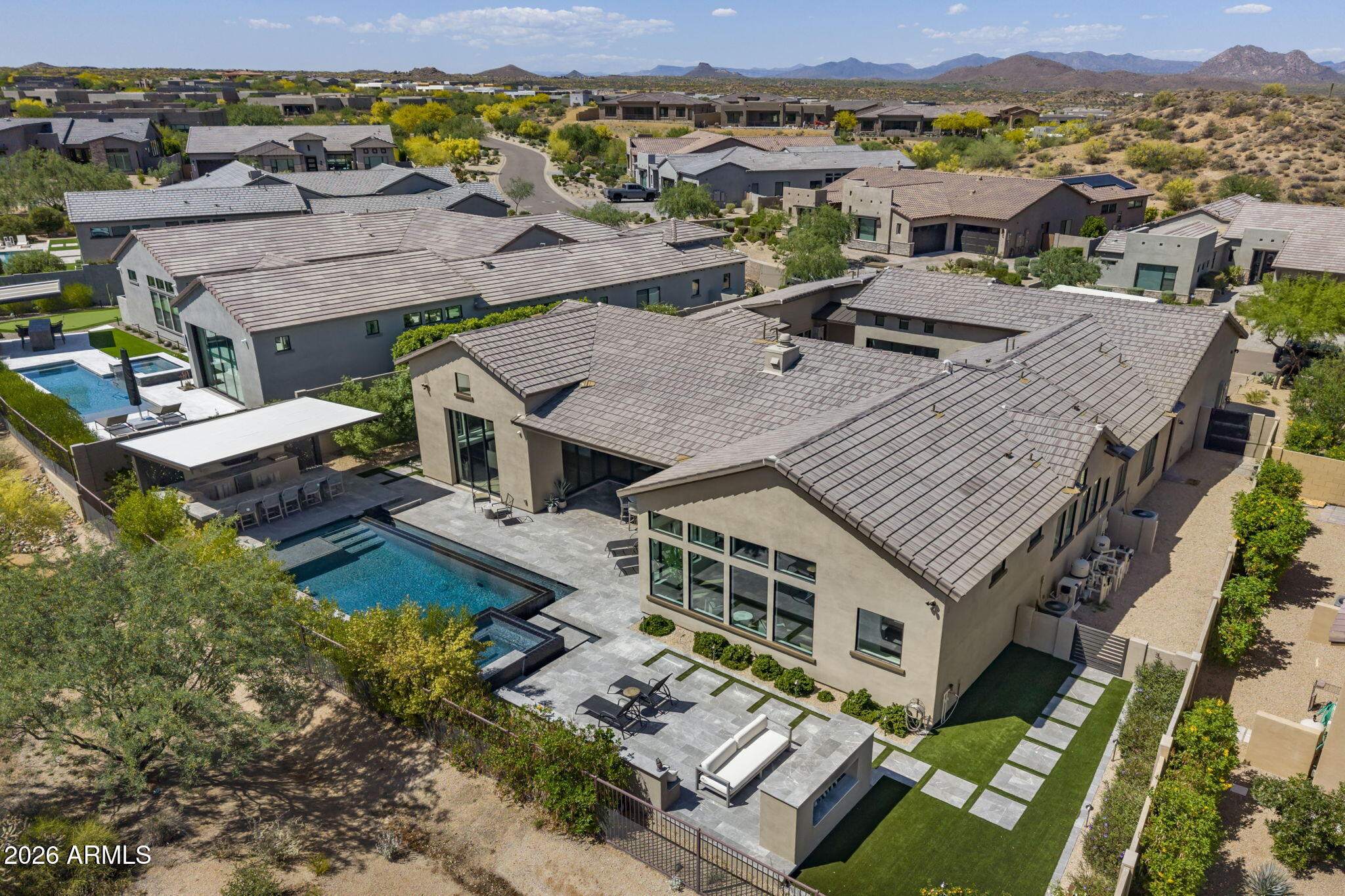 13267 East Ranch Gate Road Scottsdale, AZ 85255 - Photo 84 of 84 an aerial view of a house with a garden
