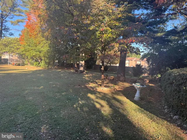a view of backyard with green space