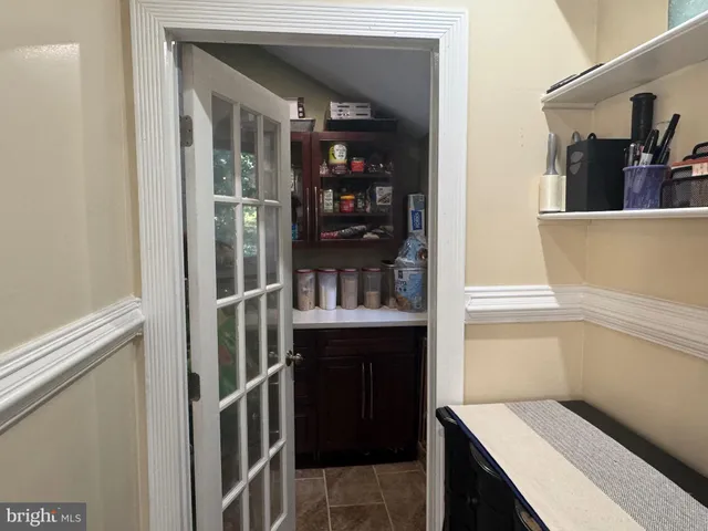 a view of a yard with plants and a trees