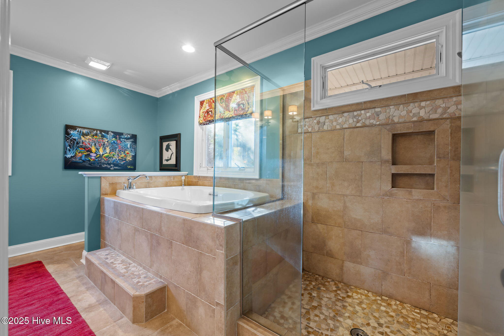 256 Spring Drive Aurora, NC 27806 - Photo 7 of 54 Custom tile shower and large whirlpool
