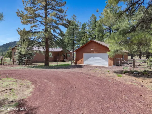 a house with trees in the background