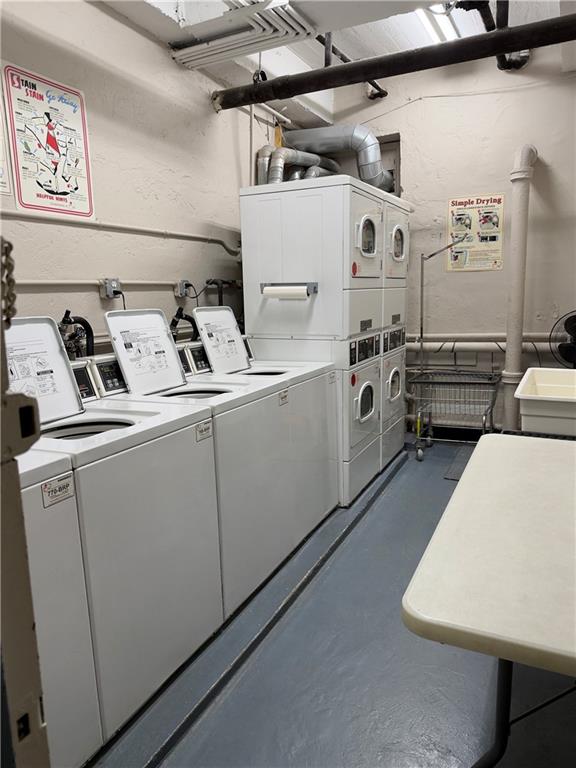 9430 Ridge Boulevard, Unit 1H Brooklyn, NY 11209 - Photo 7 of 7 a utility room with dryer and washer