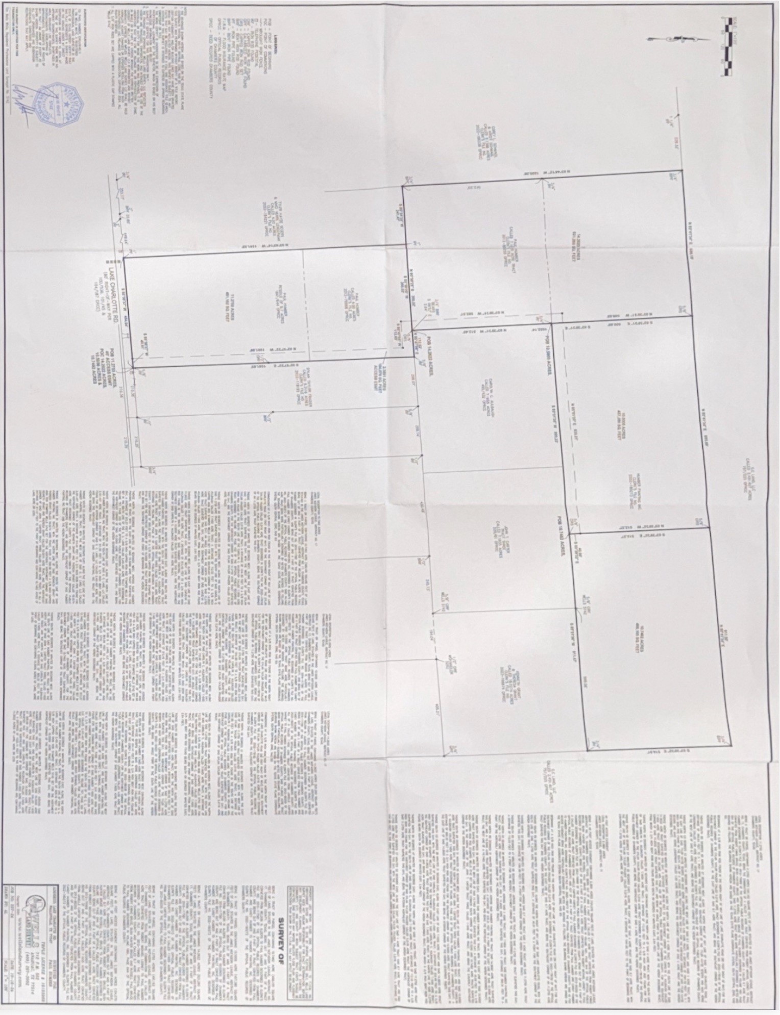 Survey of all 4 parcels