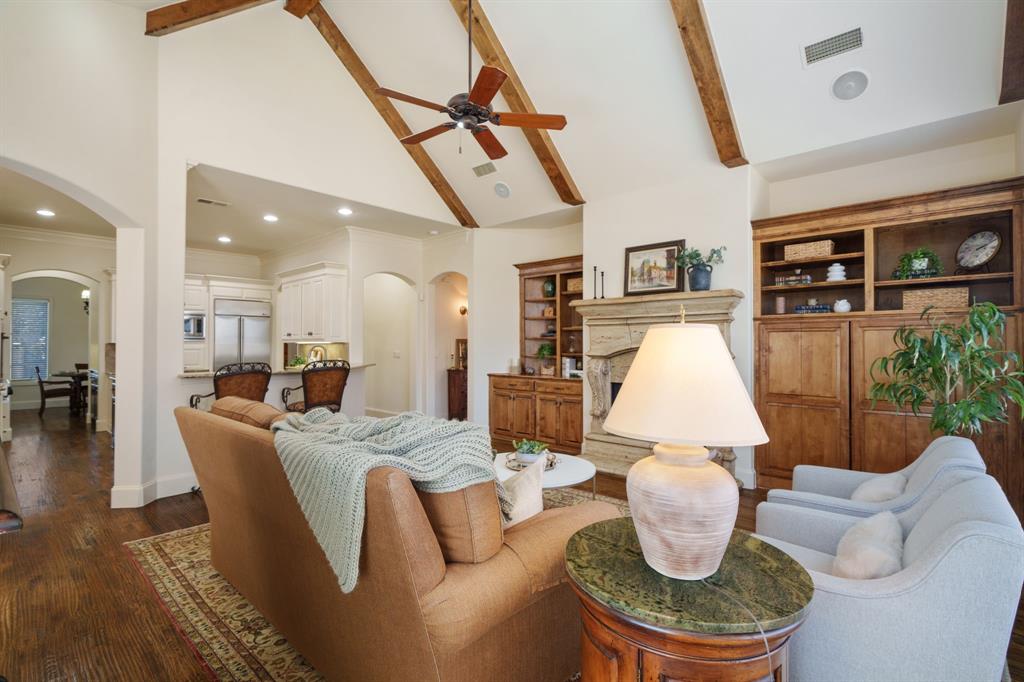 6724 Frankford Road Dallas, TX 75252 - Photo 16 of 40 a living room with furniture and a wooden floor