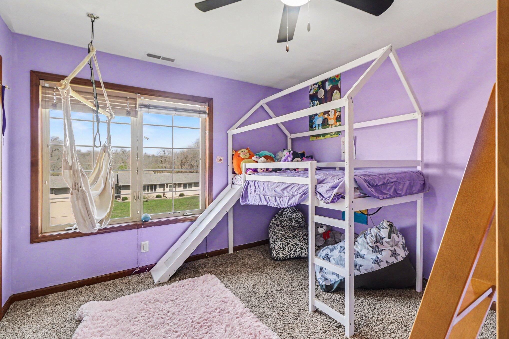 190 East Mekeland Road Chesterton, IN 46304 - Photo 16 of 29 a bedroom with bunk bed and a window
