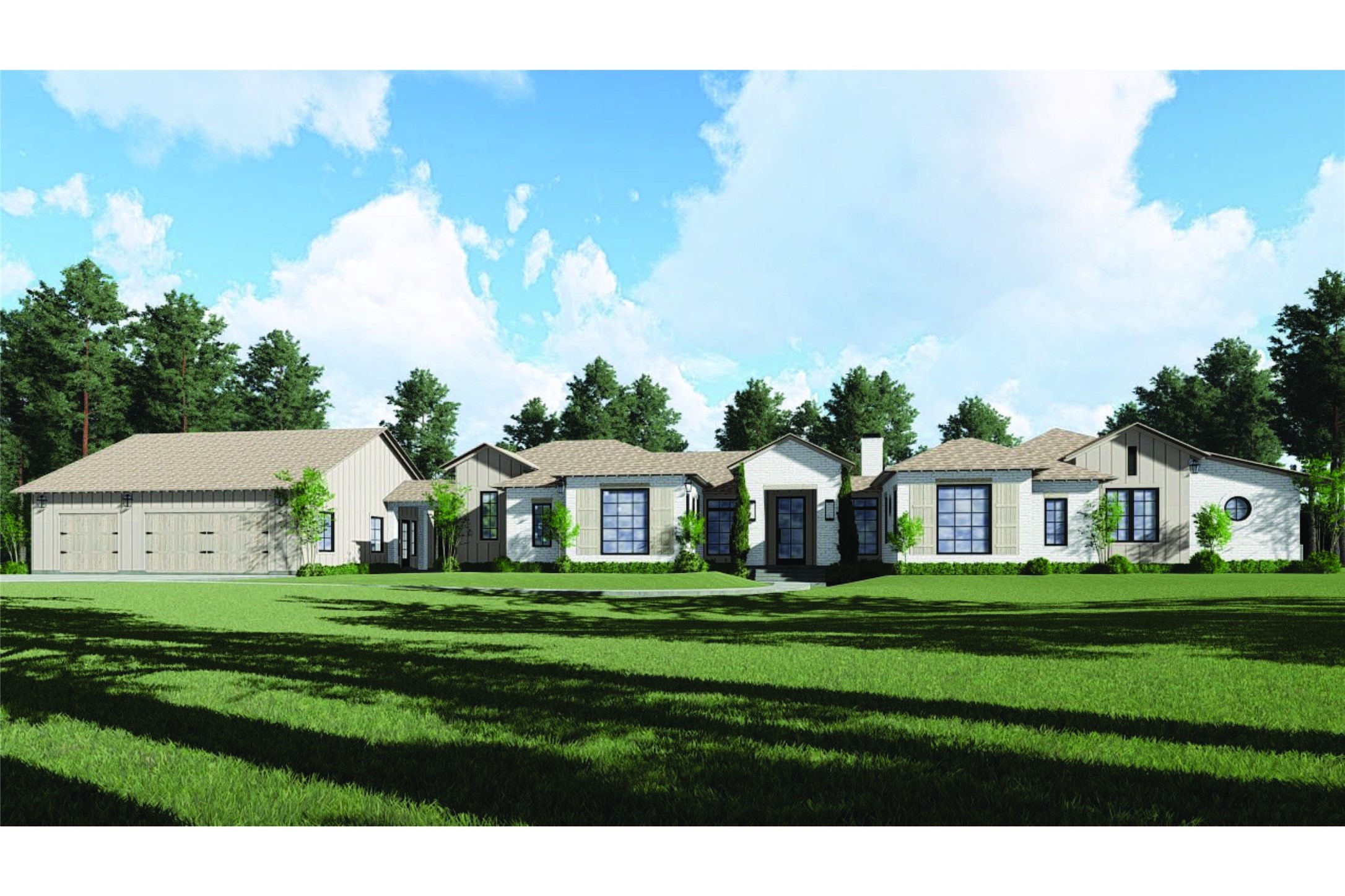 26350 Hunters Ridge Road Hockley, TX 77447 - Photo 3 of 13 a front view of a house with a garden and trees