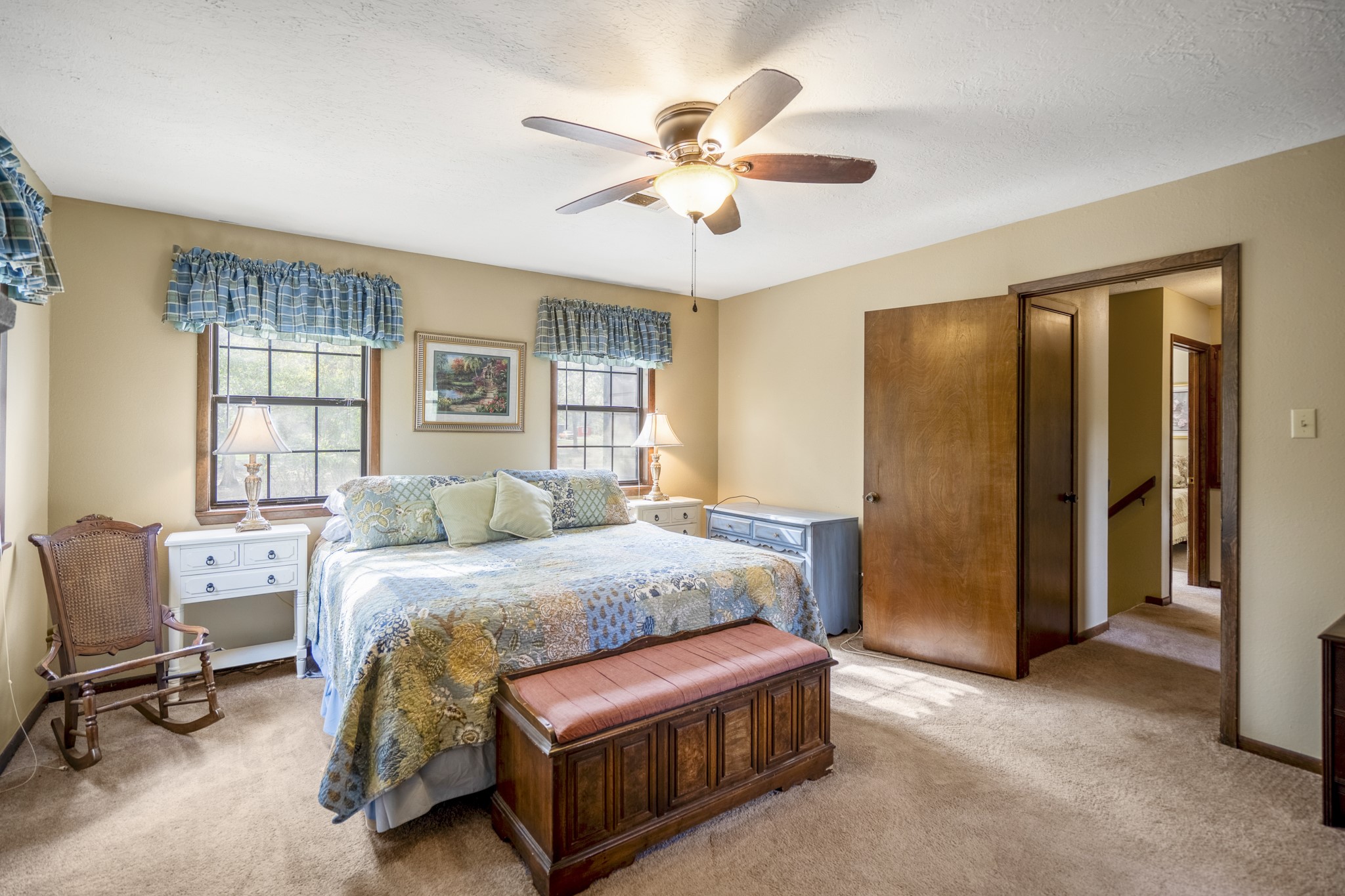 5415 Old Israel Road Livingston, TX 77351 - Photo 20 of 45 Spacious Primary Bedroom with an en suite bath and its very own fireplace.
