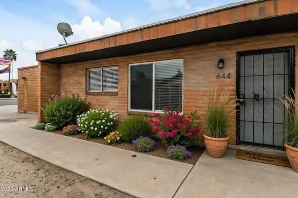 a front view of a house