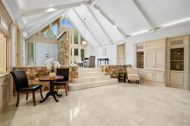 a kitchen with a sink and a refrigerator