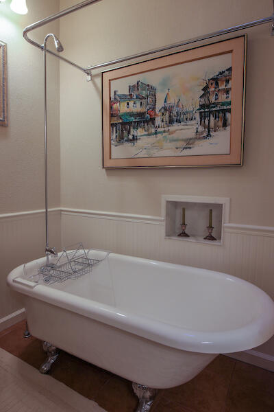 1050 Spring Road Shelter Cove, CA 95589 - Photo 31 of 42 a bathroom with a bathtub and shower