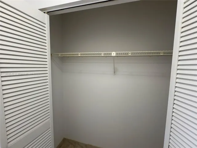 a close view of closet