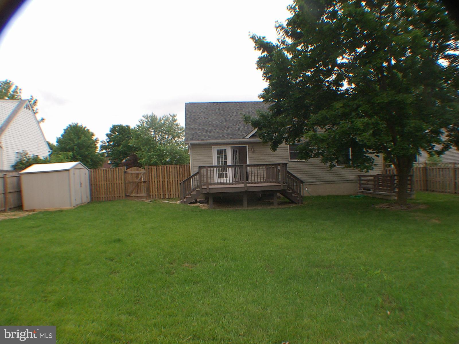 Nice back yard with 6 foot privacy fence