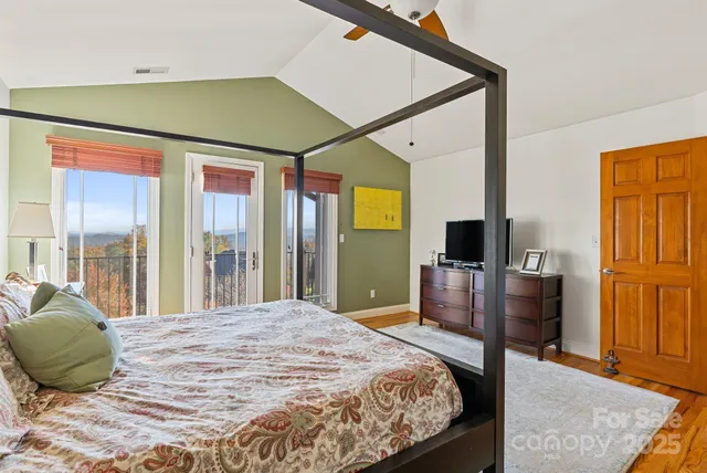 a view of a city with mountain