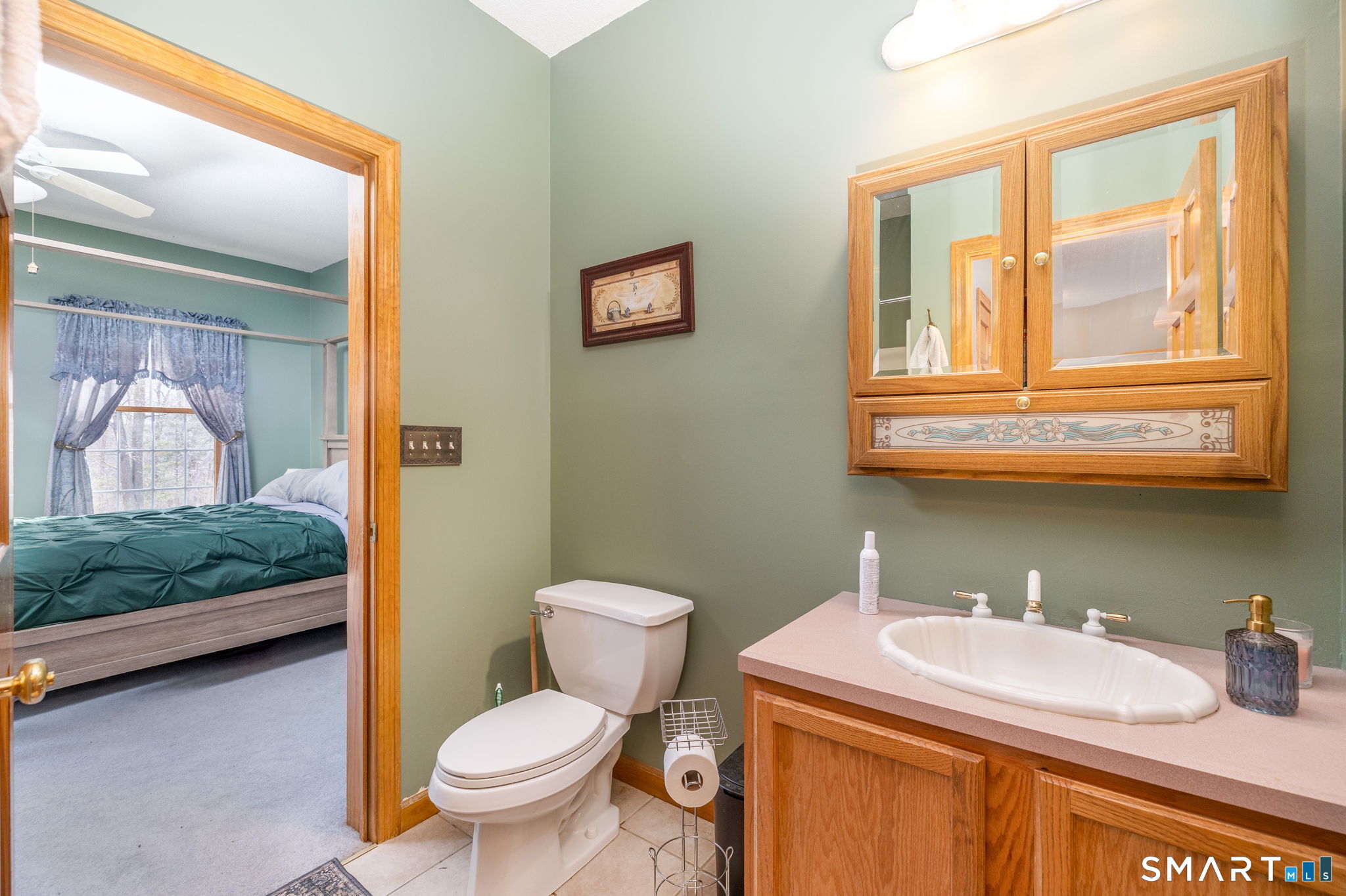 85 Salem Road East Haddam, CT 06415 - Photo 20 of 39 a bathroom with a sink a toilet and a mirror
