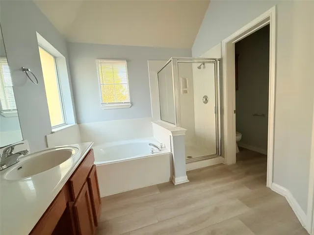 a bathroom with a toilet and a bathtub
