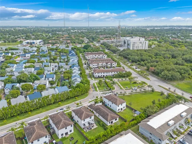 a view of a city with tall buildings