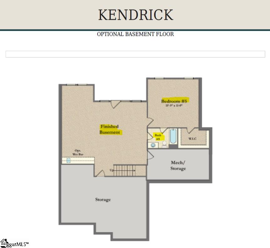 Bed, Bath, and Storage in Basement
