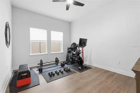 a room with furniture and a window